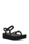Teva Slim Flatform Sandal In Black