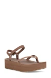 Teva Flatform Slim Sandals In Brown