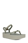 Teva Flatform Slim Platform Sandal In Green