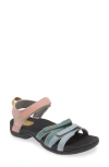 Teva Tirra Womens Contrast Trim Textured Sport Sandals In Light Earth Multi