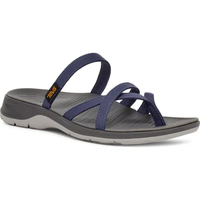 Teva Tirratraveler Flip Slide Sandal In Brown Blue