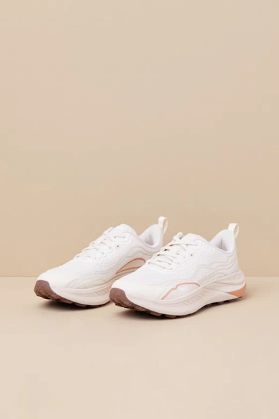 Teva Trailwinder Low Birch And Peach Bloom Mesh Lace-up Sneakers