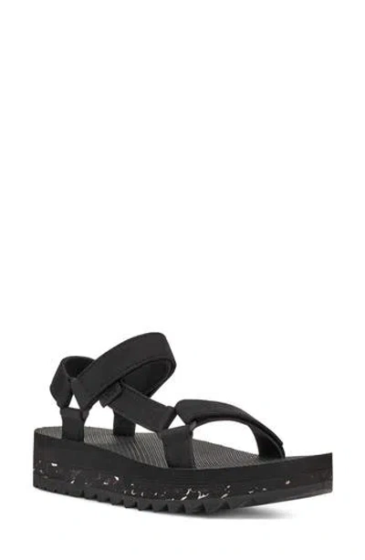 Teva Women's Universal Ceres Leather Strappy Platform Sandals In Black
