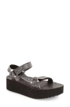 Teva Universal Platform Sandal In Retro Shapes Black