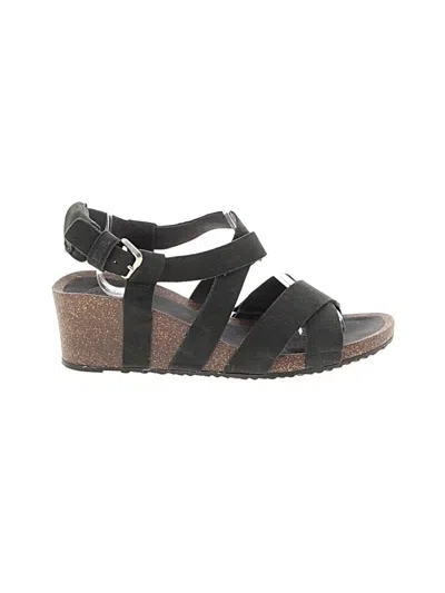 Pre-owned Teva Wedges In Black