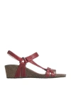 Teva Woman Sandals Brick Size 10 Leather In Red