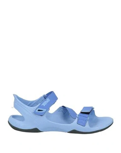Teva Woman Sandals Light Blue Size 8 Rubber