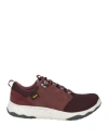 Teva Woman Sneakers Burgundy Size 7 Soft Leather, Textile Fibers In Red
