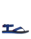Teva Woman Thong Sandal Blue Size 8 Textile Fibers In Blue