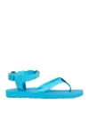Teva Woman Thong Sandal Turquoise Size 8 Textile Fibers In Blue