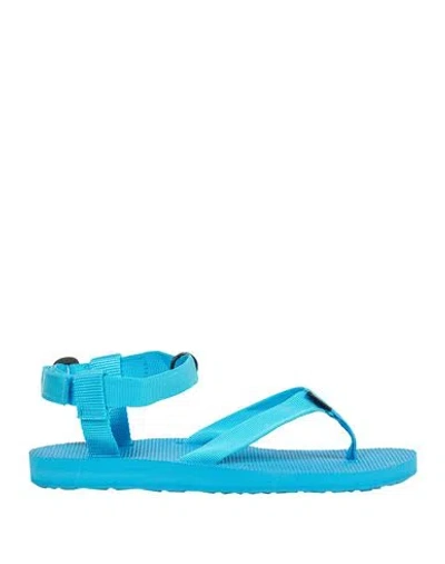 Teva Woman Thong Sandal Turquoise Size 8 Textile Fibers In Blue