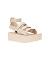 Teva Mevia Flatform Strappy Sandal In Grey