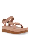 Teva Flatform Universal Utility Sandals Women In Maple Sugar/lion