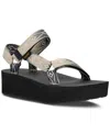 Teva Flatform Universal Sunscape Sandal In Waterless Black,cream