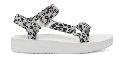 Teva Women's Midform Luxe Universal Sandal In Leopard White In Gray