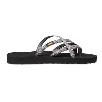 Teva Women's Olowahu Flat Sandals In Antiguous Grey In Black