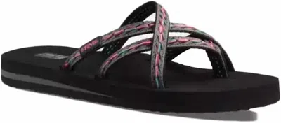 Teva Women's Olowahu Flip-flop Sandal In Felicitas Black In Multi