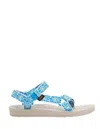 TEVA WOMEN'S ORIGINAL UNIVERSAL SANDALS IN FLOWER LOOM BIRCH IBIZA BLUE