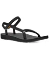Teva Womens Adjustable Padded Insole Slingback Sandals In Black