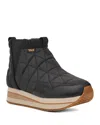Teva Reember Womens Stretch Quilted Booties In Black