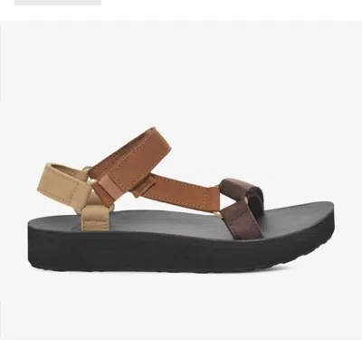 Teva Women's Universal Leather Sandals In Brown In Multi