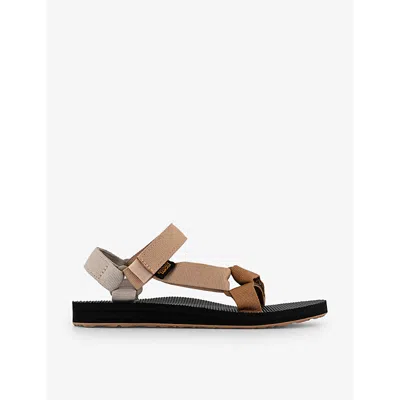 Teva Womens Maple Sugar Multi Original Universal Contrast-strap Recycled-polyester Sandals