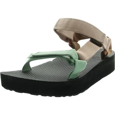 Teva Womens Strappy Flatform Sandals In Multi