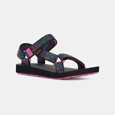 Teva Kids' Youth  Original Universal Sandal Big Size Multicolor Hook-and-loop Hawk1719 In Black