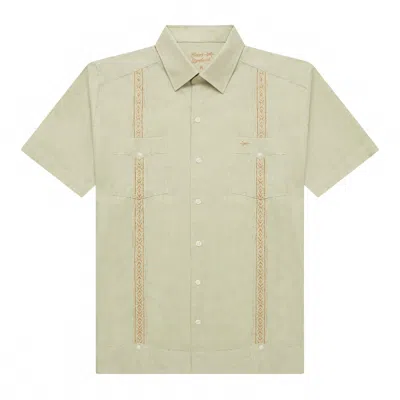 Texas Standard Men's Guayabera Libre Shirt In Cedro In Green