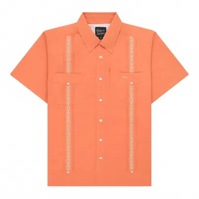 Texas Standard Men's Guayabera Libre Shirt In Lagonsta Red In Multi