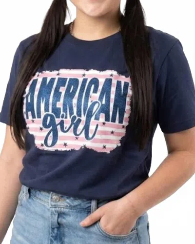 Texas True Threads American Girl Tee In Navy In Blue