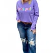 Texas True Threads God Is Good Long Sleeve Tee In Multicolor Glitter