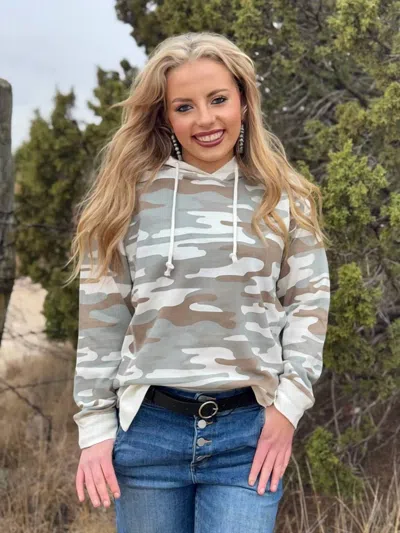 Texas True Threads Jess Hoodie Sweatshirt In Camo In Multi