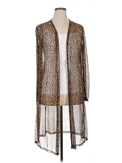 Pre-owned Texas True Threads Kimono In Brown
