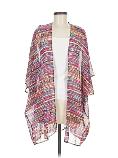 Pre-owned Texas True Threads Kimono In Pink