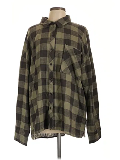 Texas True Threads Long Sleeve Blouse In Green