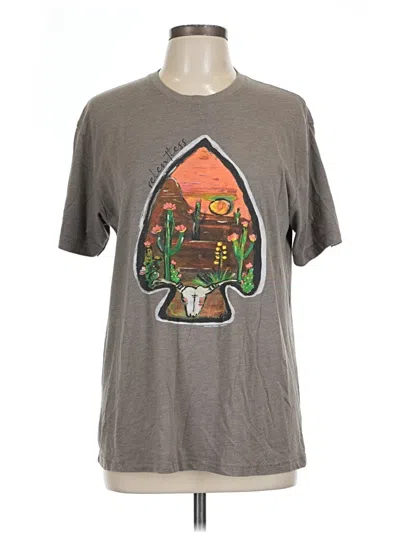 Pre-owned Texas True Threads Short Sleeve T-shirt In Brown