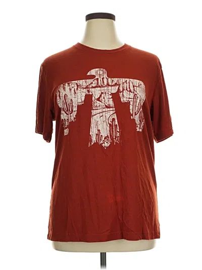 Pre-owned Texas True Threads Short Sleeve T-shirt In Burgundy