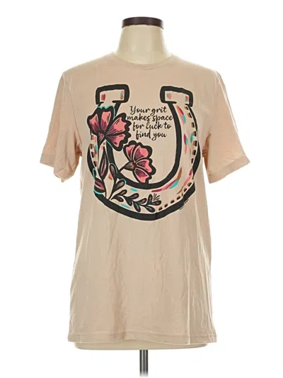 Pre-owned Texas True Threads Short Sleeve T-shirt In Tan
