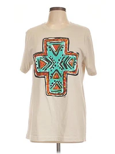 Pre-owned Texas True Threads Short Sleeve T-shirt In Tan