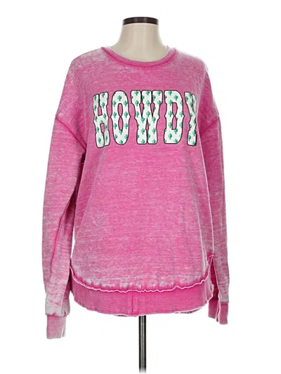 Pre-owned Texas True Threads Sweatshirt In Pink