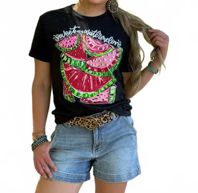 Texas True Threads Sweet As A Watermelon Tee In Black