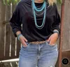 Texas True Threads Black Bell Sleeve Top In Black