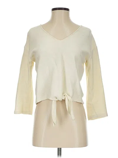 Pre-owned Texture & Thread Madewell 3/4 Sleeve Top Ivory V-neck Tops