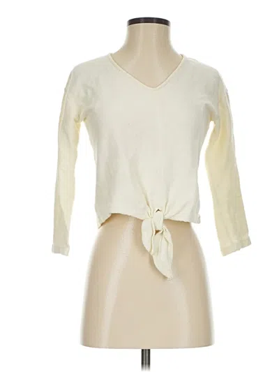 Pre-owned Texture & Thread Madewell 3/4 Sleeve Top Ivory V-neck Tops