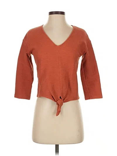 Pre-owned Texture & Thread Madewell 3/4 Sleeve T-shirt In Orange