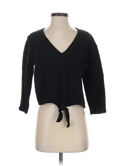 Pre-owned Texture & Thread Madewell Cardigan Sweater In Black