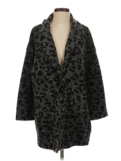 Pre-owned Texture & Thread Madewell Cardigan Sweater In Black