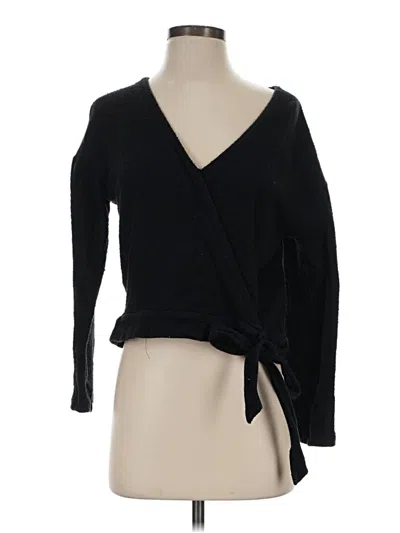 Pre-owned Texture & Thread Madewell Cardigan Sweater In Black