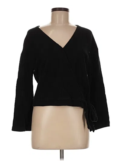 Pre-owned Texture & Thread Madewell Cardigan Sweater In Black